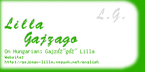 lilla gajzago business card